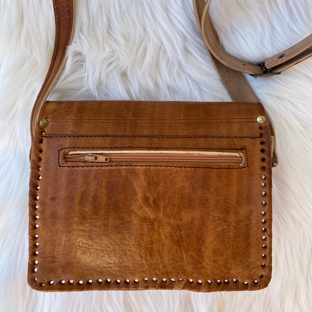 Moroccan Leather Handmade Purse - Picture 5 of 7